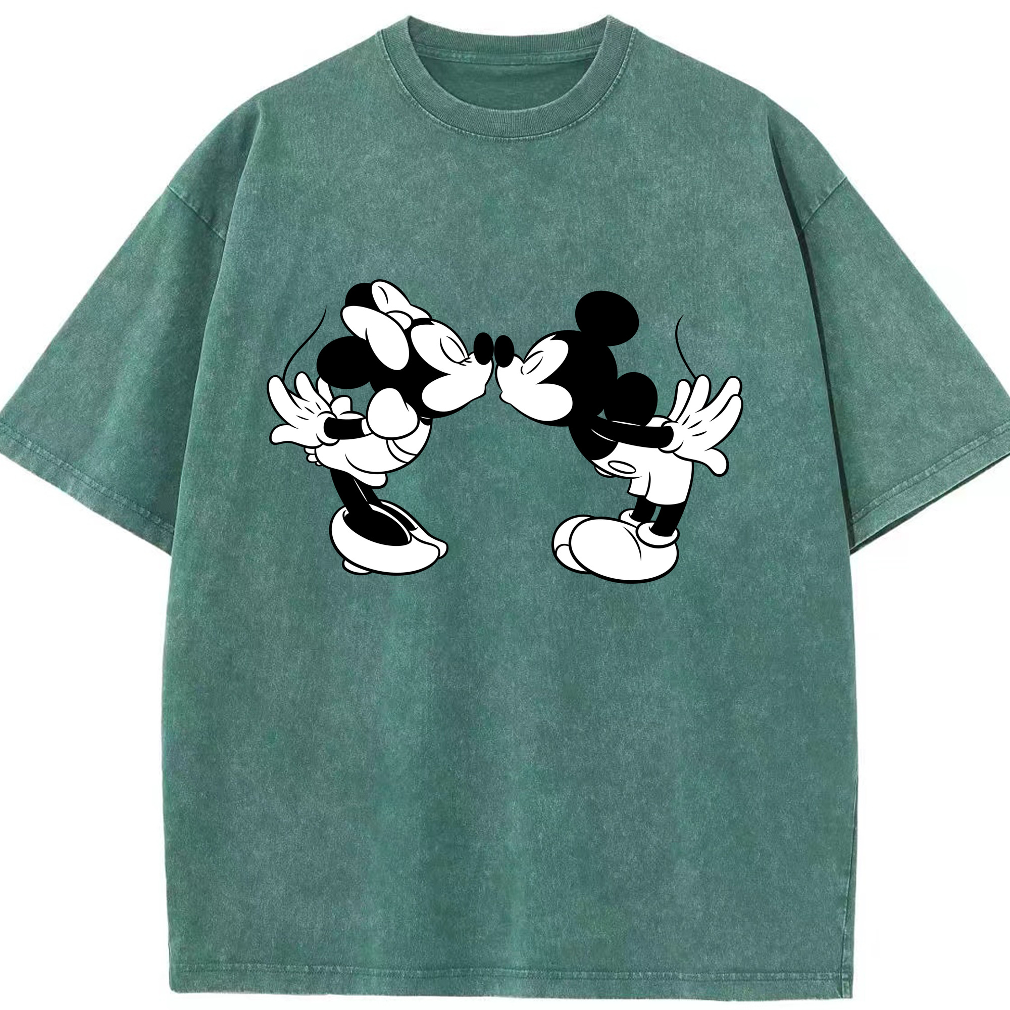 （画像用） ミッキーマウス Mickey Mouse 綿100% ヴィンテージ風 半袖Tシャツ（フロントプリント）